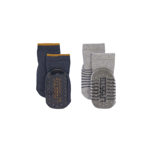 Lassig Anti-Slip Socks - Blue - 2 Pack